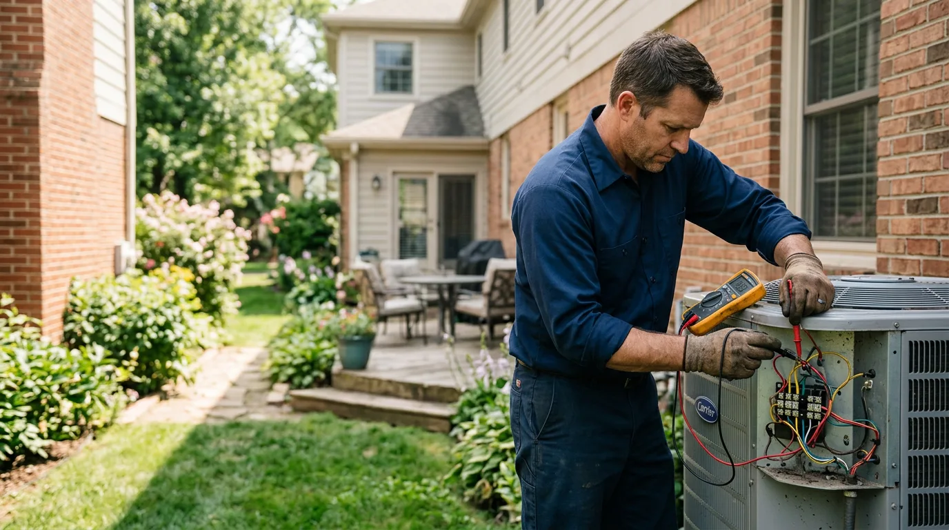 HVAC technician working near South Strafford, VT